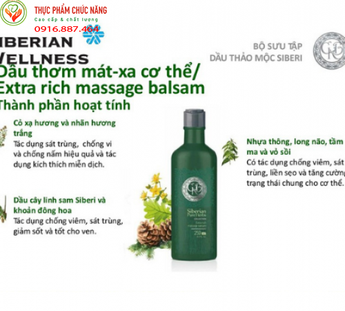 Dầu thơm Siberian Pure Herbs Collection Extra Rich Massage Balsam
